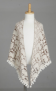Beautiful Imitation Cashmere Flower Girl Wedding Shawl