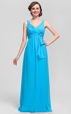KARLEE - kjole til brudepige i chiffon