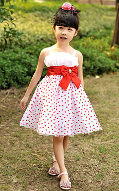 Lovely Sleeveless Satin/Tulle Wedding/Evening Flower Girl Dress