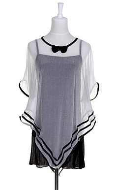 Beautiful Chiffon/Polyester Evening/Casual Poncho (More Colors)