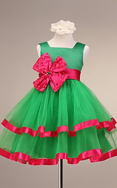 Lovely Sleeveless Tulle/Satin Wedding/Evening Flower Girl Dress