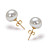  14k oro bianco 9.5 - 10 millimetri d'acqua dolce aaa orecchino di perla (dszz053)