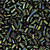  3mm Green Iris Bugle Seed Bead (SBB0254) (Approx. 12 Grams)