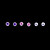  éblouissant cz-cz stud earring ring 71027-02 (szy1333) / clair / rose / violet