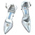  Satin oberen High Heel geschlossen Zehen mit Strass Hochzeit Brautschuhe (30a711)