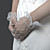  pizzo / voile di mano polso lunghezza guanti da sposa