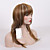 Capless Extra Long High Quality Synthetic Natural Look Golden Brown With White Straight Hair Wig
