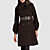  Double Breasted Balloon Sleeve Belted Wool Long Women's Coat(NT211)
