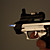  arma tocha jato butano isqueiro em forma com laser vermelho (cores sortidas)