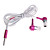  écouteurs branchés roses pour iPod et MP3