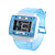  trendy acqua digitale resistere orologio con el retroilluminazione verde - blu traslucido (1 * CR2025)
