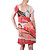  manica corta scollo v stampato i vestiti di donne (1801bc012-0736)