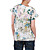  maniche a pieghe stampato breve giro donne t-shirt Collo (4202bc107-0736)