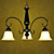  Fields and Garden Black 3-light Linear Chandelier(0810-2050-3D)