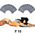  50 pezzi sterilizzata taglia 10 shaders piatta (f), aghi per tatuaggio (035.903,16)