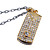  8gb di cristallo placcato flash drive USB collana (oro)