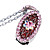  8GB Crystal Flower Style USB Flash Drive Necklace (Pink)