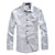  Black And White Color Placket Collision 2010 Runway Long Sleeve Casual Shirt (0482-4.15-10)