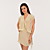  RUNWAY Silk Short Sleeves Pleated V Neckline Women's Dresses(1802BC112-0736)