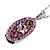  8GB Crystal Flower Style USB Flash Drive Necklace (Pink)