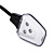  Flexible Neck USB Powered 3-LED Bright White Light for Laptop (Black)
