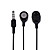  estéreo prima auriculares de botón (negro)