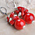  Amazing Natural Red Coral Pearl Fashion Earrings(JGJE010)