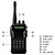  ein Paar professionelle Walkie Talkie mit Headset und PTT fingerbutton, Reichweite bis zu 5km