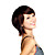 100% Human Hair Wig Chin Length High Quality Natural Look Dark Brown Bob Style Hair Wig