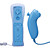  remoto e nunchuk controlador com caso para wii / wii u (azul)