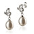  aaa 8-9 mm bianco perla orecchino d'acqua dolce con chiusura in argento sterling
