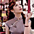  Sheath/ Column Mandarin collar Capped Knee-length Shusu/ Silk Habotai Cheongsam/ Qipao/ Chinese Dress(HGQP330)