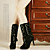  top kwaliteit pu bovenste hoge hakken laars met strappy mode-schoen (0987-x3031)