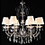  Iron Chrome 8-light K9 Crystal Chandelier With Lamp Shade (0835-AD88105)