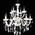  ferro cromo 12-luce k9 lampadario di cristallo (0.835-ad88107)