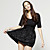  Puff Skirt Half Sleeves Waistband Round Neckline Dress / Women's Dresses  (FF-1802BF009-0853)