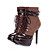  suédé hauts talons mi-mollet boot avec sangle / lacets de chaussures de mode (0987-x3708)