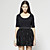  Puff Skirt Half Sleeves Waistband Round Neckline Dress / Women's Dresses  (FF-1802BF009-0853)