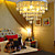  Chrome Finish Yellow Shell + Crystal Pendant Chandelier with 7 lights (K9 Crystal)