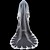  1 longueur couche de voile de la mariée cathédrale (ts058) 500cm longueur