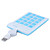  Portable 18-key Silicone numerical keypad with retractable USB cable