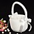  ronde panier de fille de fleur en ivoire avec un arc simple,