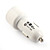  Dual USB Car Charging Adapter for iPad/iPhone 4/3G/3GS White (5V-2A)