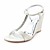  Satin Upper Wedge Heel Sandals With Rhinestone Wedding Shoes.More Colors Available