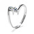  Fashion Double CZ Cubic Zirconia And Stainless Steel Ring