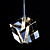  Stainless Steel 3-Light Mini Pendant Light with K9 Crystal ball Drop
