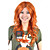  Capless Long High Quality Synthetic Orange Curly Hair Wig