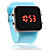  Montre LED Sportive en Silicone, Unisexe - Bleu Clair