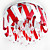 sala de estar contemporánea luz parcelaria de vidrio rojo y blanco