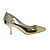  Elegant Leatherette Upper Low Heel Closed Toe With Rhinestone Beading Wedding/ Party Shoes